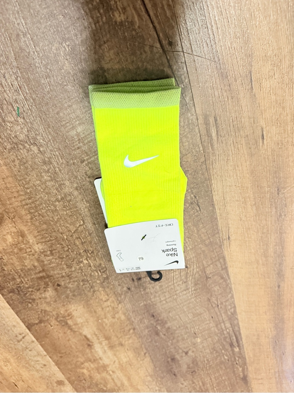 Nike Men’s Neon Yellow Athletic Crew Socks with White Swoosh